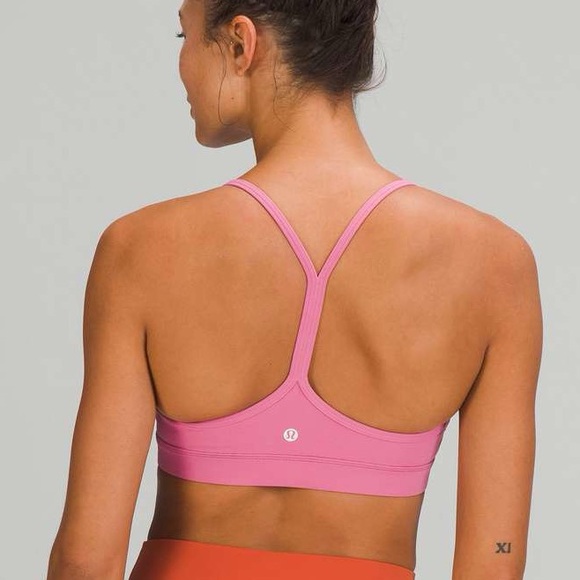 Lululemon Flow Y Nulu Bra *Light Support, A–C Cups - Pink Blossom - Size 6 - Picture 2 of 7
